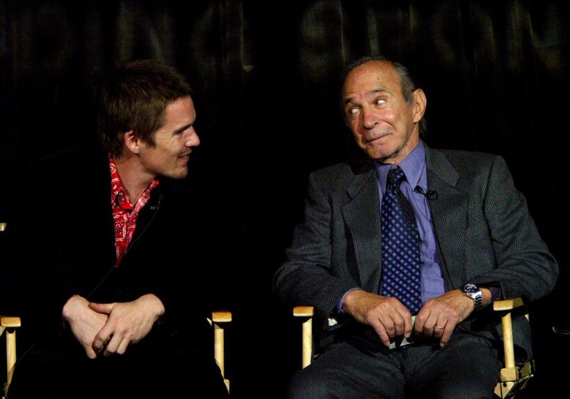 Ben Gazzara and Ethan Hawke at the Lit By Lightning: Tennessee Williams Today panel at Tribeca Theater Festival.