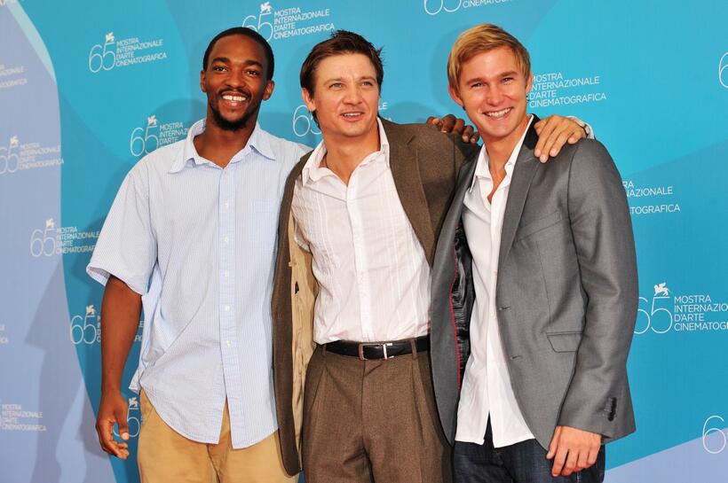 Anthony Mackie, Jeremy Renner and Brian Geraghty at the photocall of "The Hurt Locker" during the 65th Venice International Film Festival.