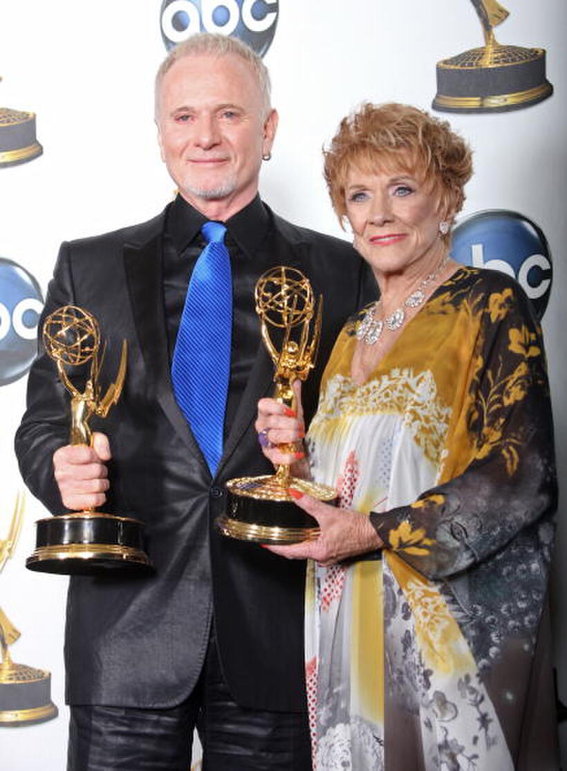 Anthony Geary and Jeanne Cooper at the 35th Annual Daytime Emmy Awards.