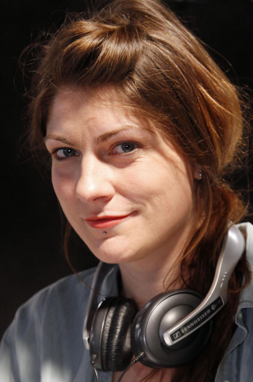 Katrin Gebbe on the set of the TV series "Tatort - Fuenf Minuten Himmel" in Freiburg, Germany.