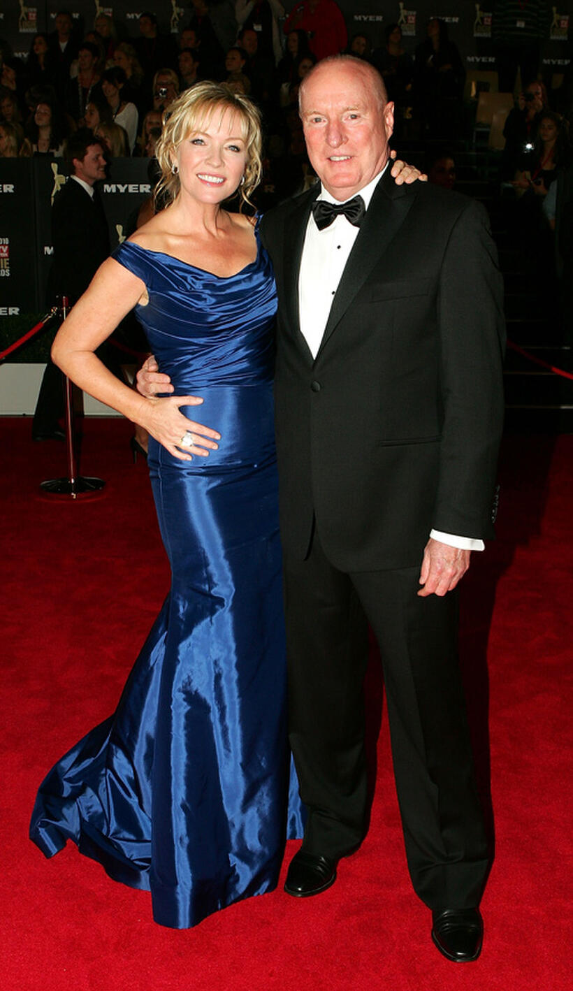 Rebecca Gibney and Ray Meagher at the 52nd TV Week Logie Awards in Australia.