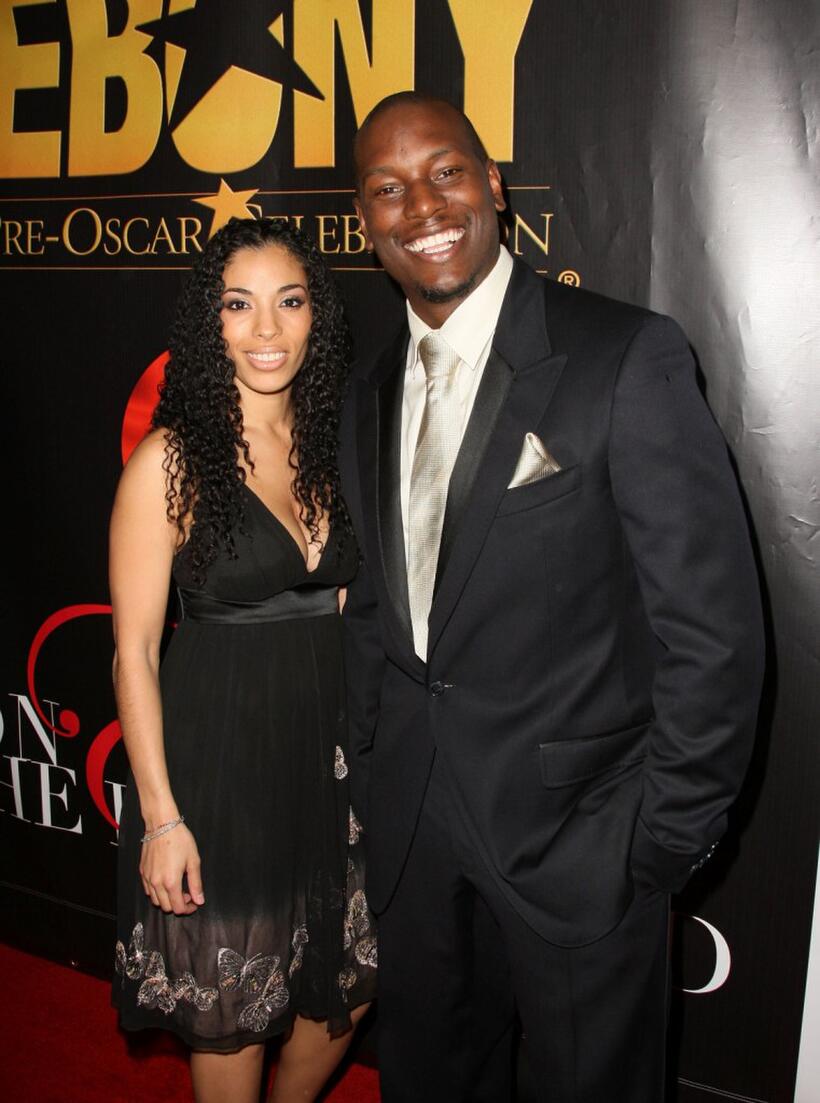 Tyrese Gibson and his wife at the Ebony Magazine Pre-Oscar Celebration-Take 4.