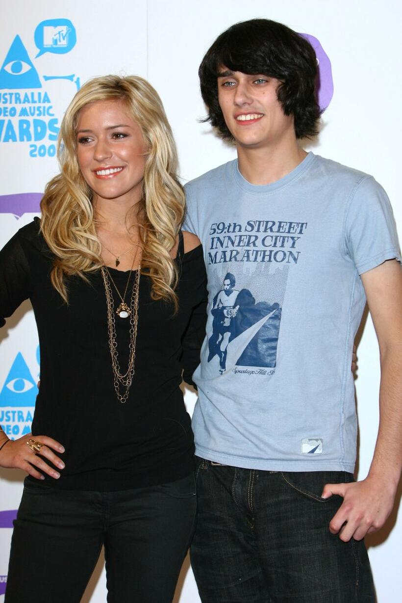 Kristin Cavalleri and Teddy Geiger at the photo call and press conference of MTV Australia Video Music Awards 2007.