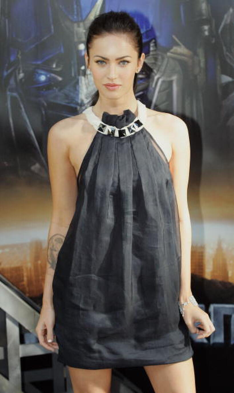 Actress Megan Fox at the press conference in Sydney for "Transformers."