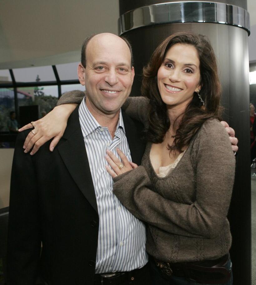 Jami Gertz and Oppenheim at the premiere of "Keeping up with the Steins" at the Pacific Design Center.
