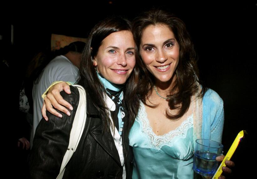 Jami Gertz and Courteney Cox Arquette at the "Painted Turtle Camp" Bingo Benefit at The Roxy Theatre.