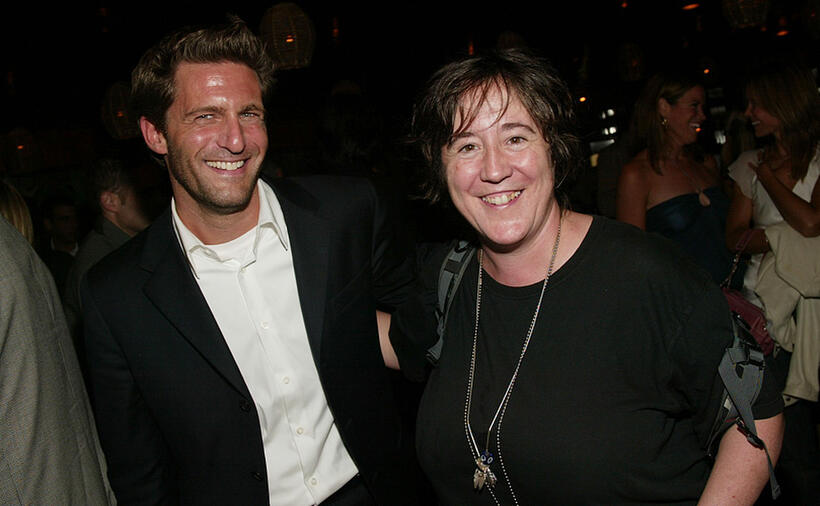 Gary Gilbert and Christine Vachon at the after party of the premiere of "Garden State."