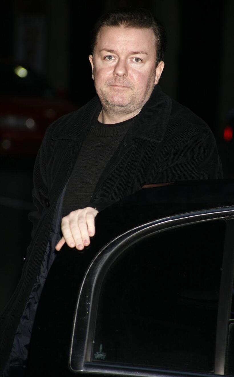 Ricky Gervais at the "The Late Show with David Letterman".