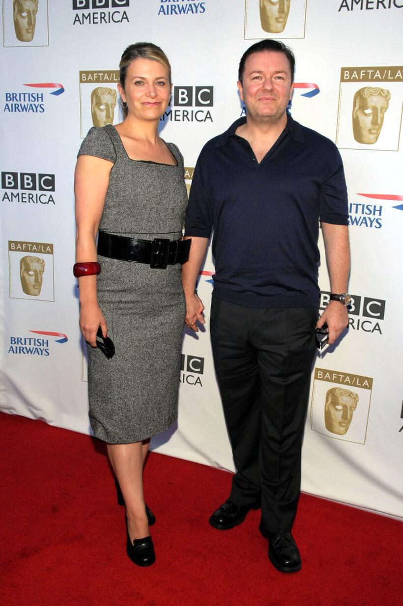 Jane Fallon and Ricky Gervais at the 6th Annual BAFTA TV Tea Party.