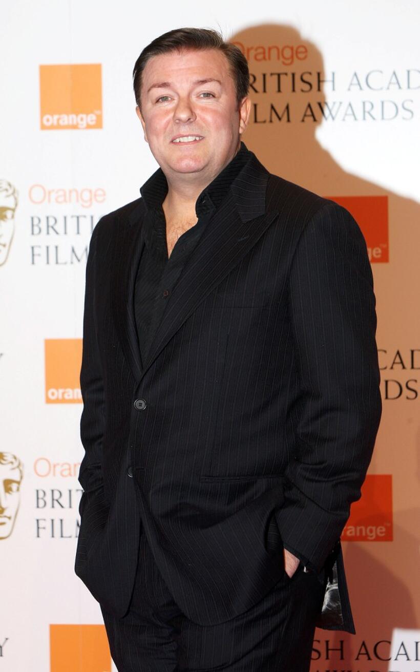Ricky Gervais at the Orange British Academy Film Awards.