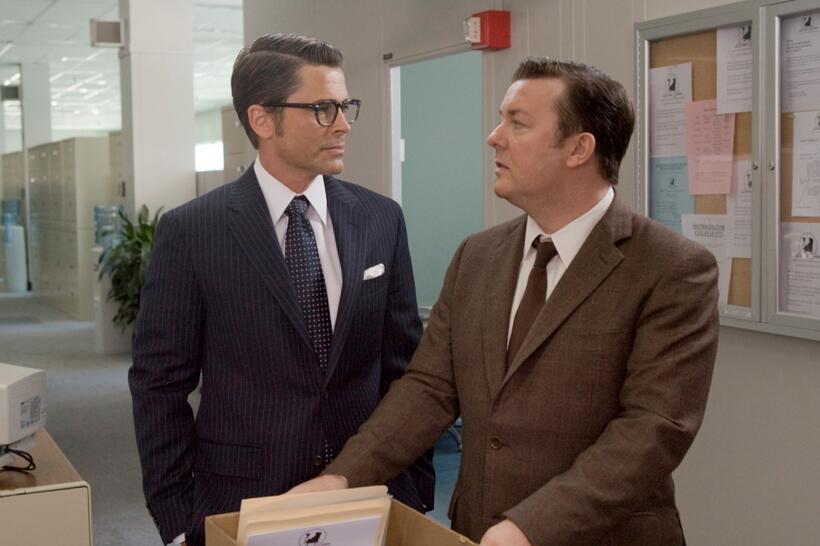 Rob Lowe as Brad Kessler and Ricky Gervais as Mark Bellison in "The Invention of Lying."