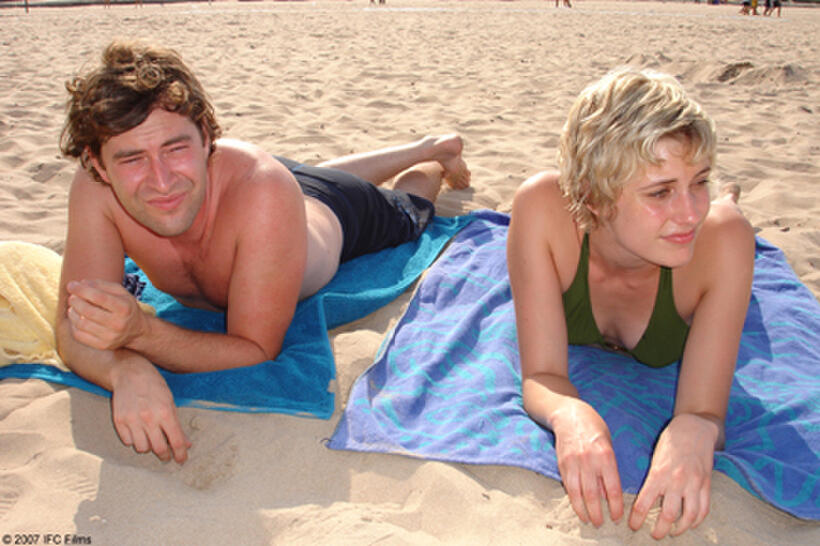 Mark Duplass as Mike and Greta Gerwig as Hannah in "Hannah Takes the Stairs."
