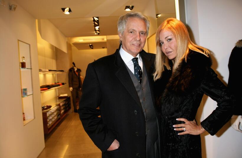 Giuliano Gemma and Vera Gemma at the cocktail party at Salvatore Ferragamo boutique during the 2nd Rome Film Festival.