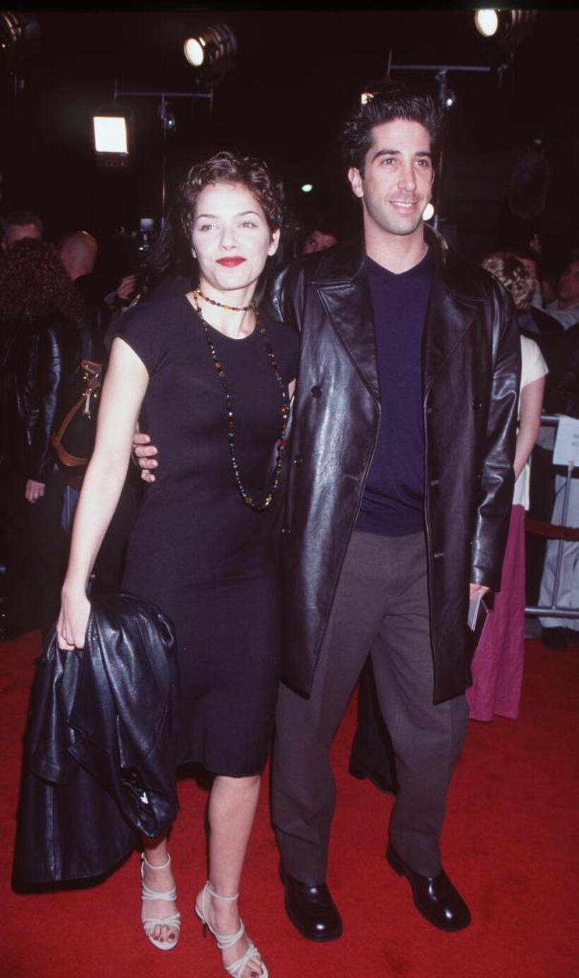 Mili Avital and David Schwimmer at the premiere of "Cruel Intentions."