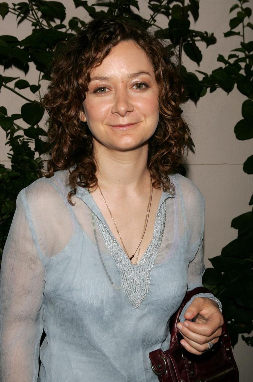 Sara Gilbert at the WB Network stars party.