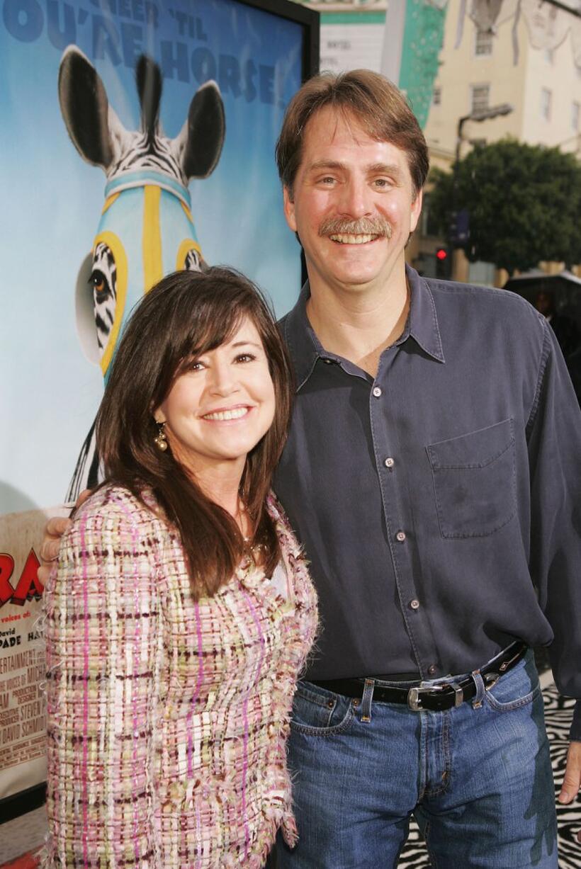 Gregg and Jeff Foxworthy at the premiere of "Racing Stripes."