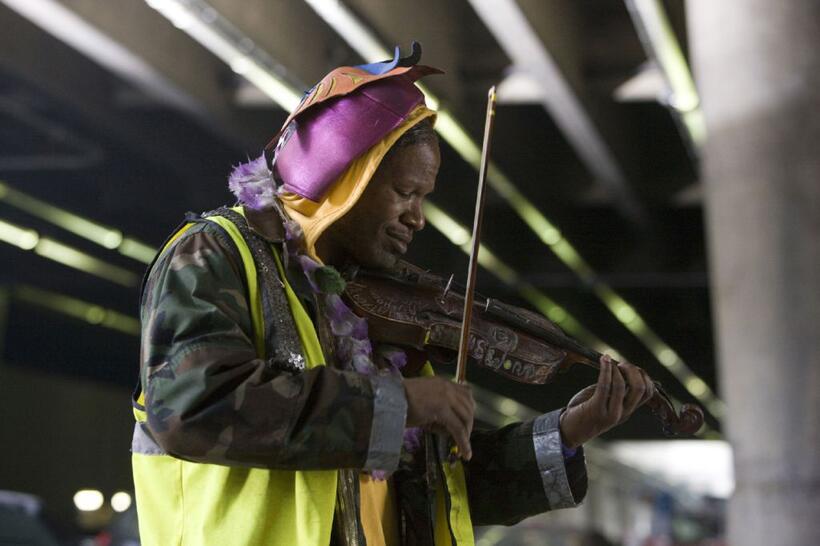 Jamie Foxx as Nathaniel Ayers in "The Soloist."