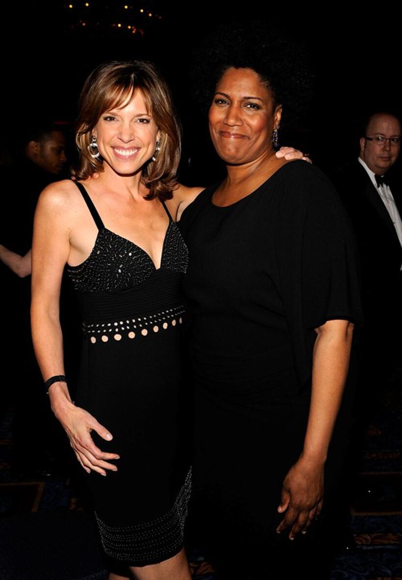 Hannah Storm and Nancy Giles at the 34th Annual AWRT Gracie Awards Gala.