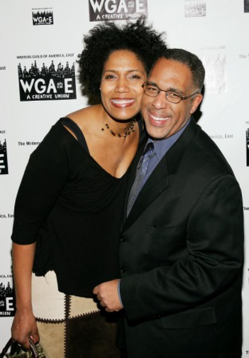 Nancy Giles and Bobby Rivers at the 59th Annual Writers Guild of America Awards.