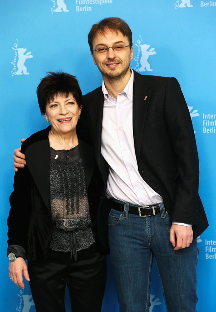 Luminita Gheorghiu and Calin Peter Netzer at the photocall of "Child's Pose" during the 63rd Berlinale International Film Festival.