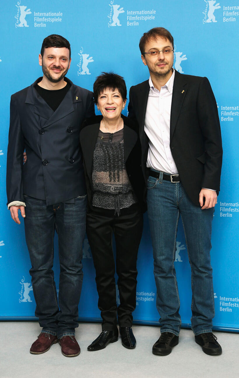 Bogdan Dumitrache, Luminita Gheorghiu and Calin Peter Netzer at the photocall of "Child's Pose" during the 63rd Berlinale International Film Festival.