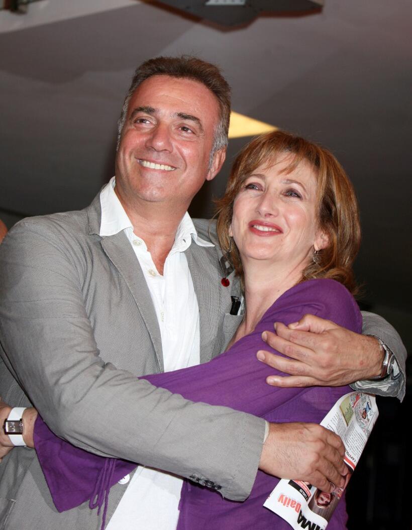 Massimo Ghini and Lunetta Savino at the Roma Fiction Fest 2008.