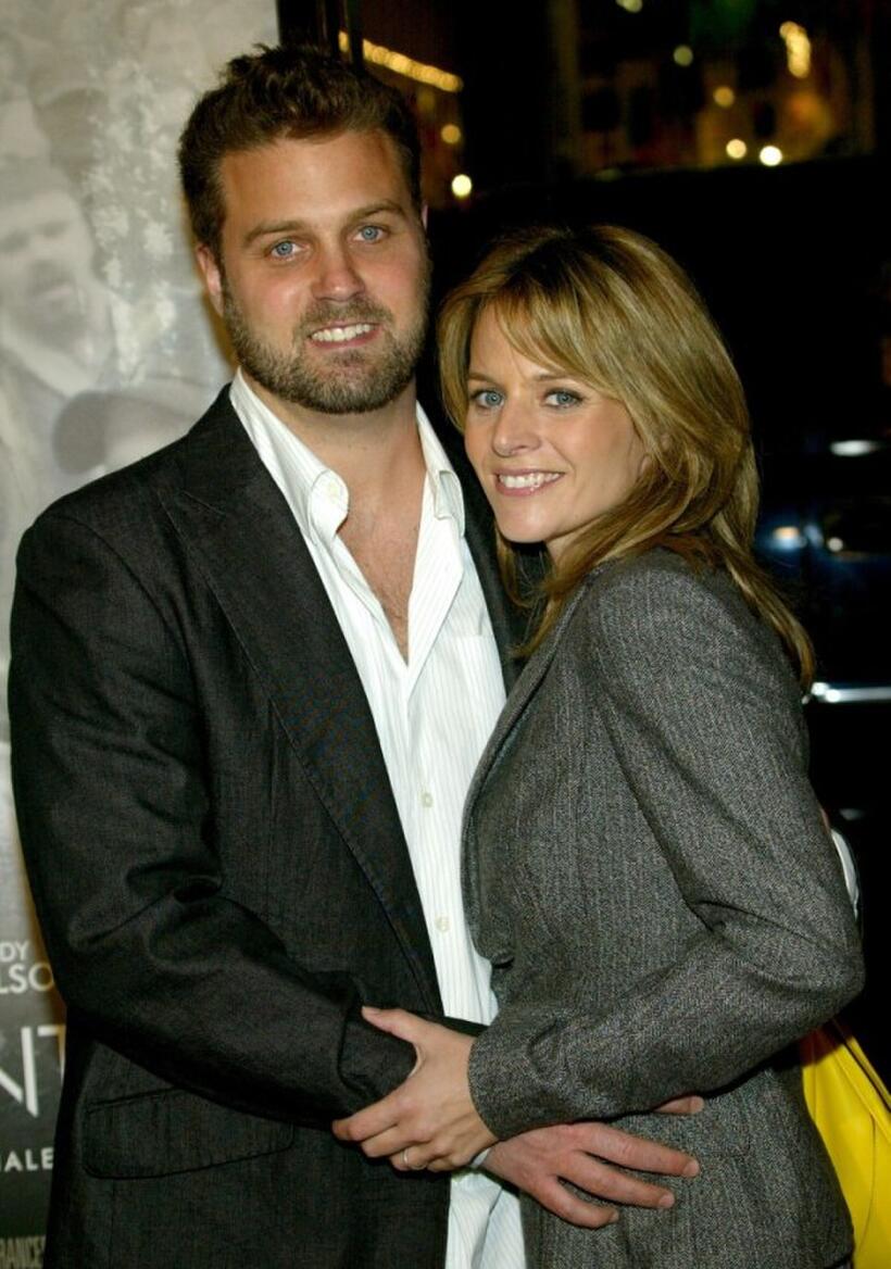 Jessalyn Gilsig and Guest at the premiere of "North Country."
