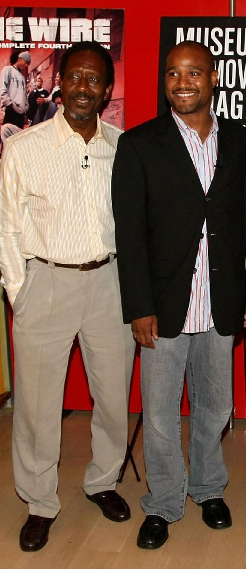Clarke Peters and Seth Gilliam at the panel discussion with the cast of "The Wire."
