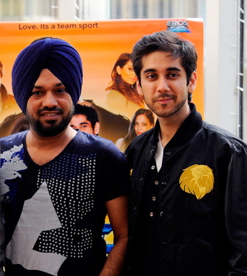 Gurpreet Ghuggi and Vinay Virmani at the photocall of "Speedy Singhs" in London.