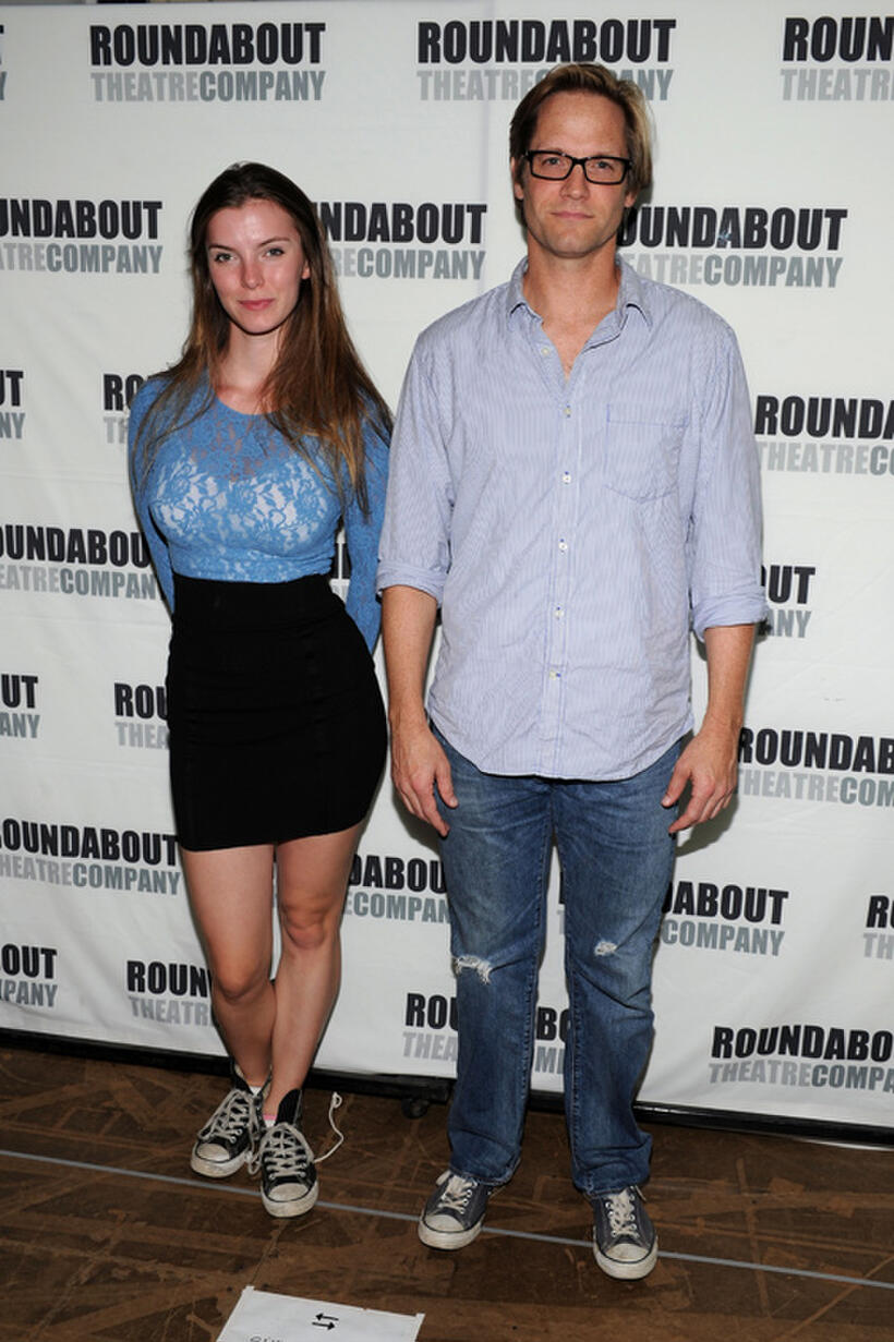 Betty Gilpin and Matt Letscher at the photocall of "The Language Archive" in New York.