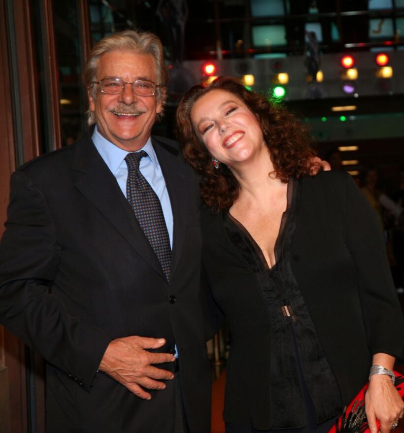 Giancarlo Giannini and Stefania Sandrelli at the premiere of "Il Generale Della Chiesa" during the RomaFictionFest.