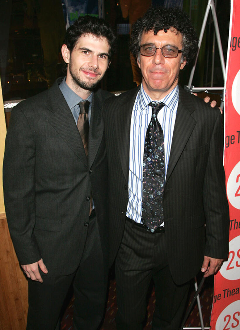 Daniel Eric Gold and Eric Bogosian at the after party of the Broadway opening night of "subUrbia" in New York.