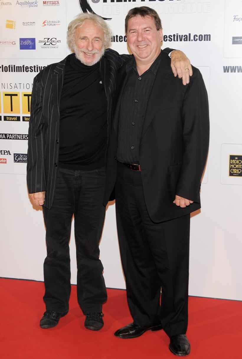 Pierre Richard and Remy Girard at the photocall of "Le Bonheur De Pierre" during the 9i Monte Carlo Film Festival.