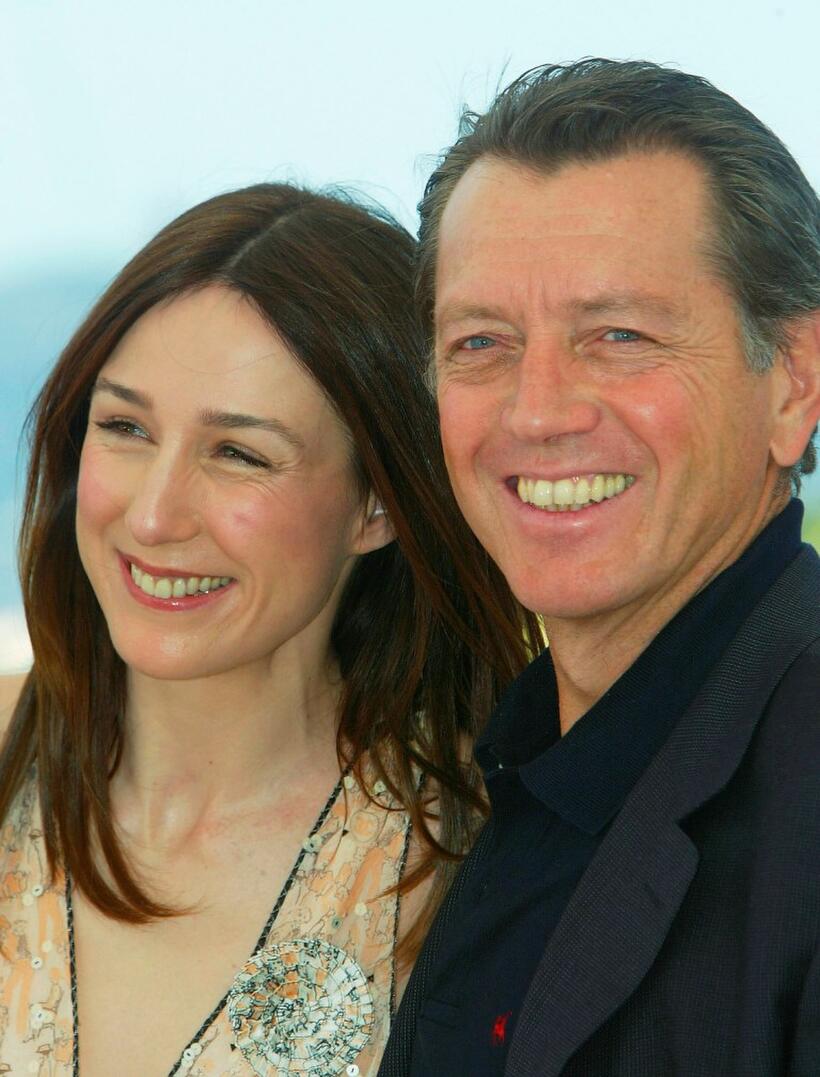 Bernard Giraudeau and Elsa Zylberstein at the photocall of "Ce Jour-La" at the Palais des Festivals during the 56th International Cannes Film Festival.