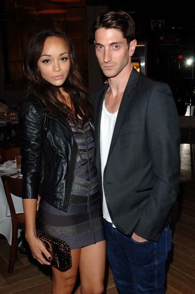 Ashley Madekwe and Iddo Goldberg at the Max and Lubov Azria Host Fashion Week Dinner.