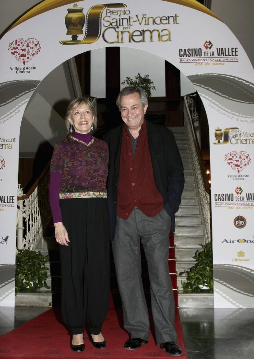 Victoria Zinny and her husband Remo Girone at the Grolle dOro Italian Movie Awards.