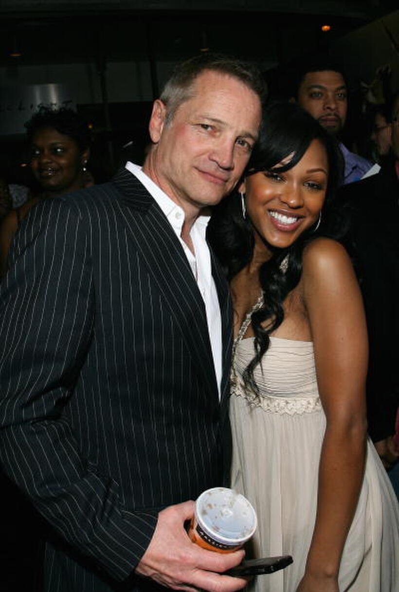 Clint Culpepper and Meagan Good at the premiere of "Stomp The Yard."