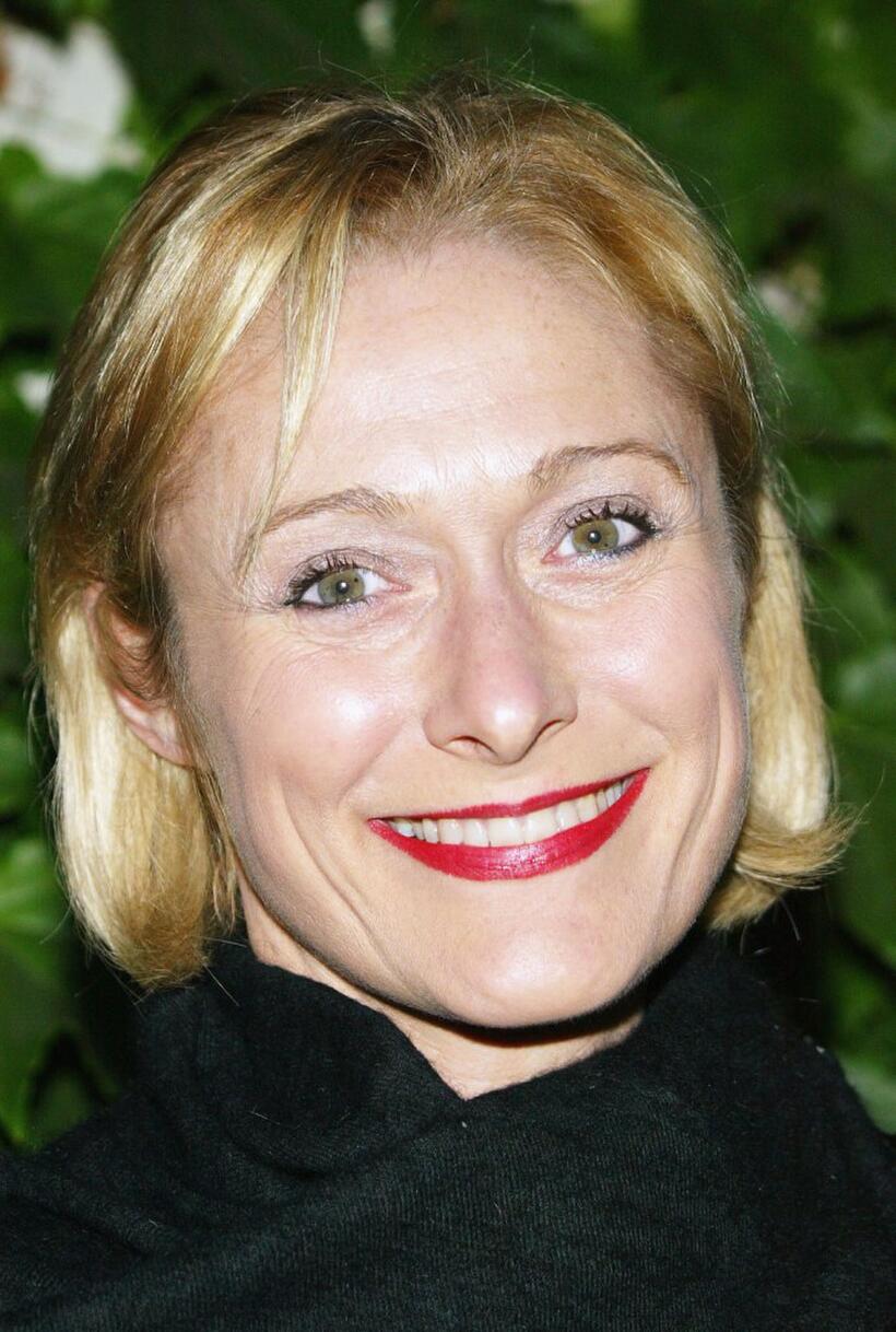 Caroline Goodall at the 40 Fabulous Faces art exhibit.