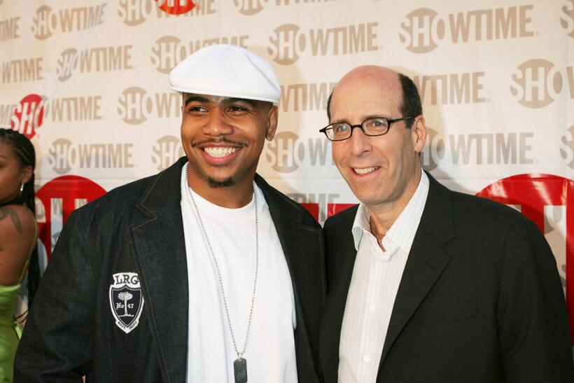 Omar Gooding and Showtime's Chairman and CEO Matt Blank at the premiere of "Weeds" and "Barbershop."