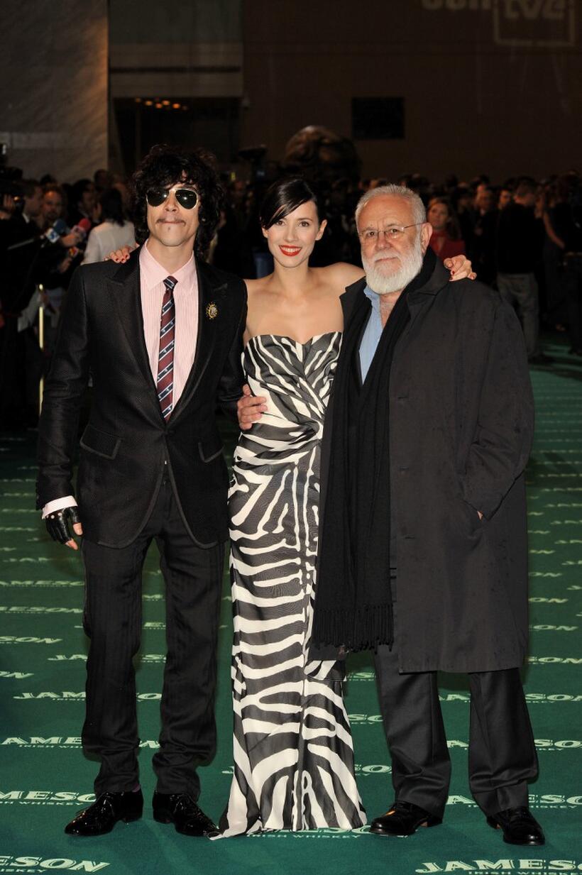 Oscar Jaenada, Barbara Goenaga and Director Gonzalo Suarez at the 22nd Goya Cinema Awards 2008.