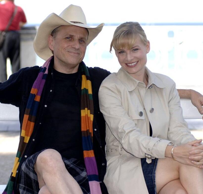 Bobcat Goldthwait and Melinda Page Hamilton at the promotion of "Sleeping Dogs Lie" during the San Sebastian Film Festival.