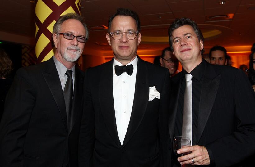 Gary Goetzman, Tom Hanks and Guest at the after party of 66th Annual Golden Globe Awards.