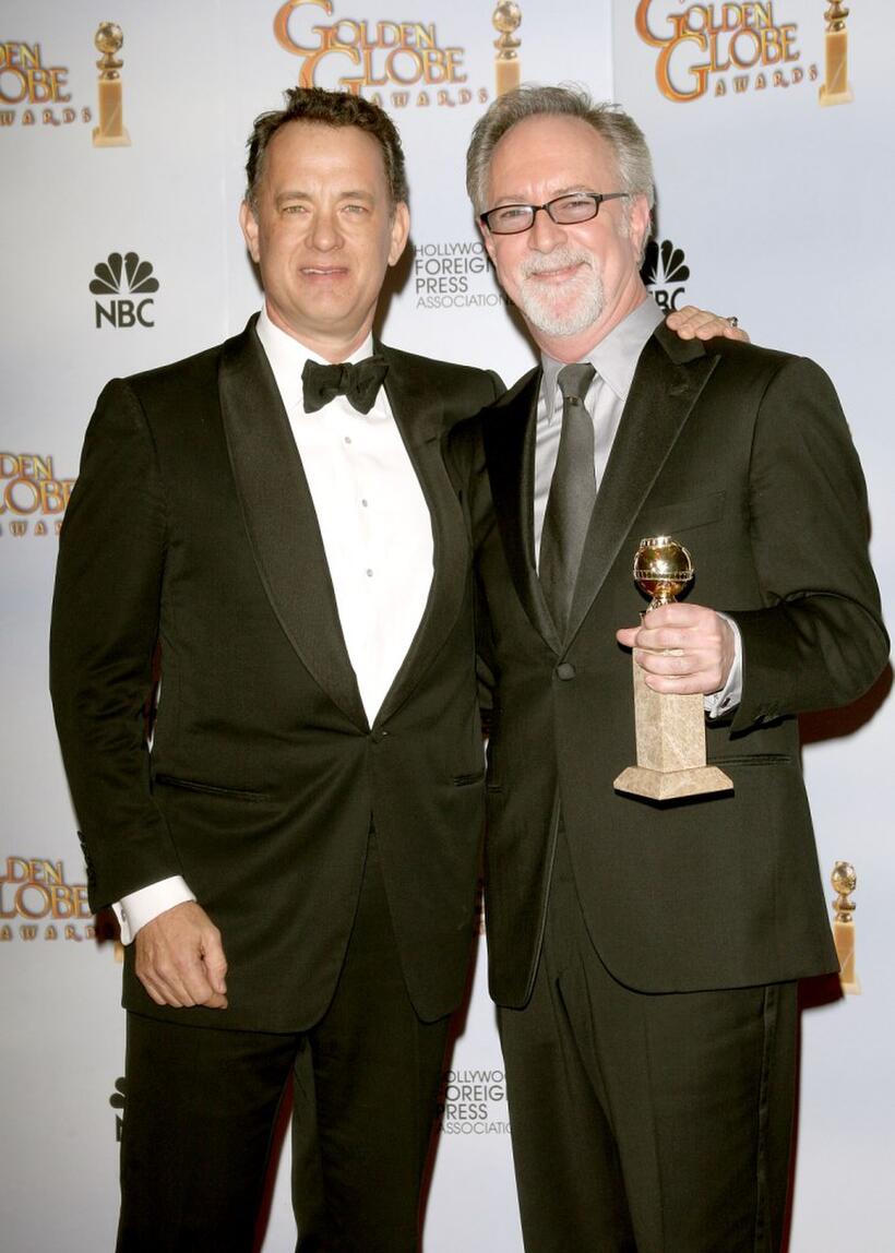 Tom Hanks and Gary Goetzman at the 66th Annual Golden Globe Awards.