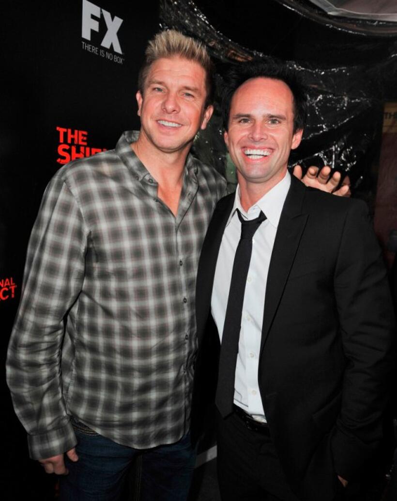 Kenny Johnson and Walton Goggins at the series finale screening of "The Shield."
