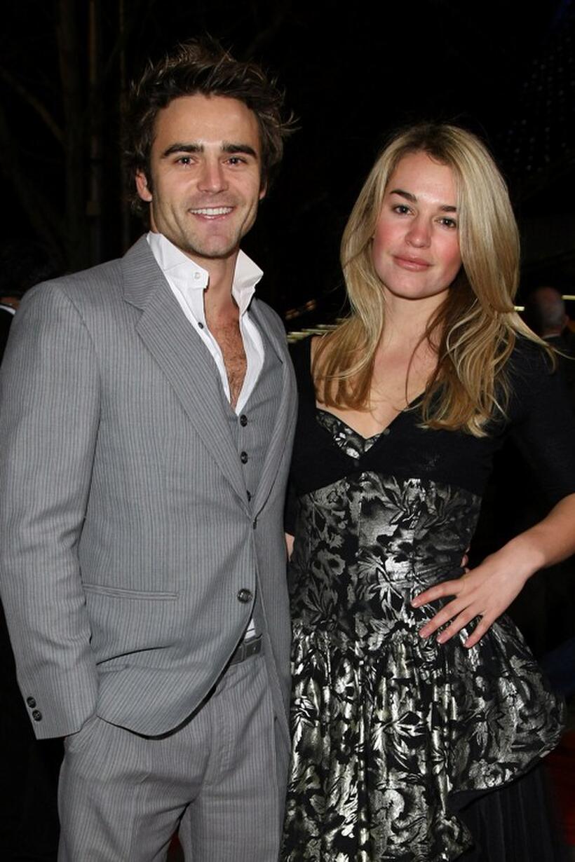 Dustin Clare and Laura Gordon at the opening night of the Melbourne International Film Festival.