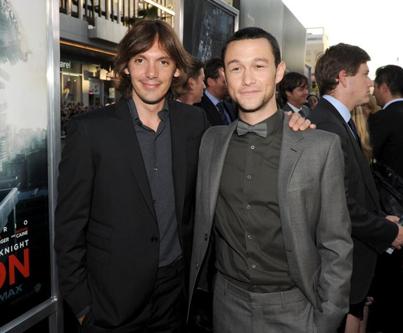 Lukas Haas and Joseph Gordon-Levitt at the California premiere of "Inception."