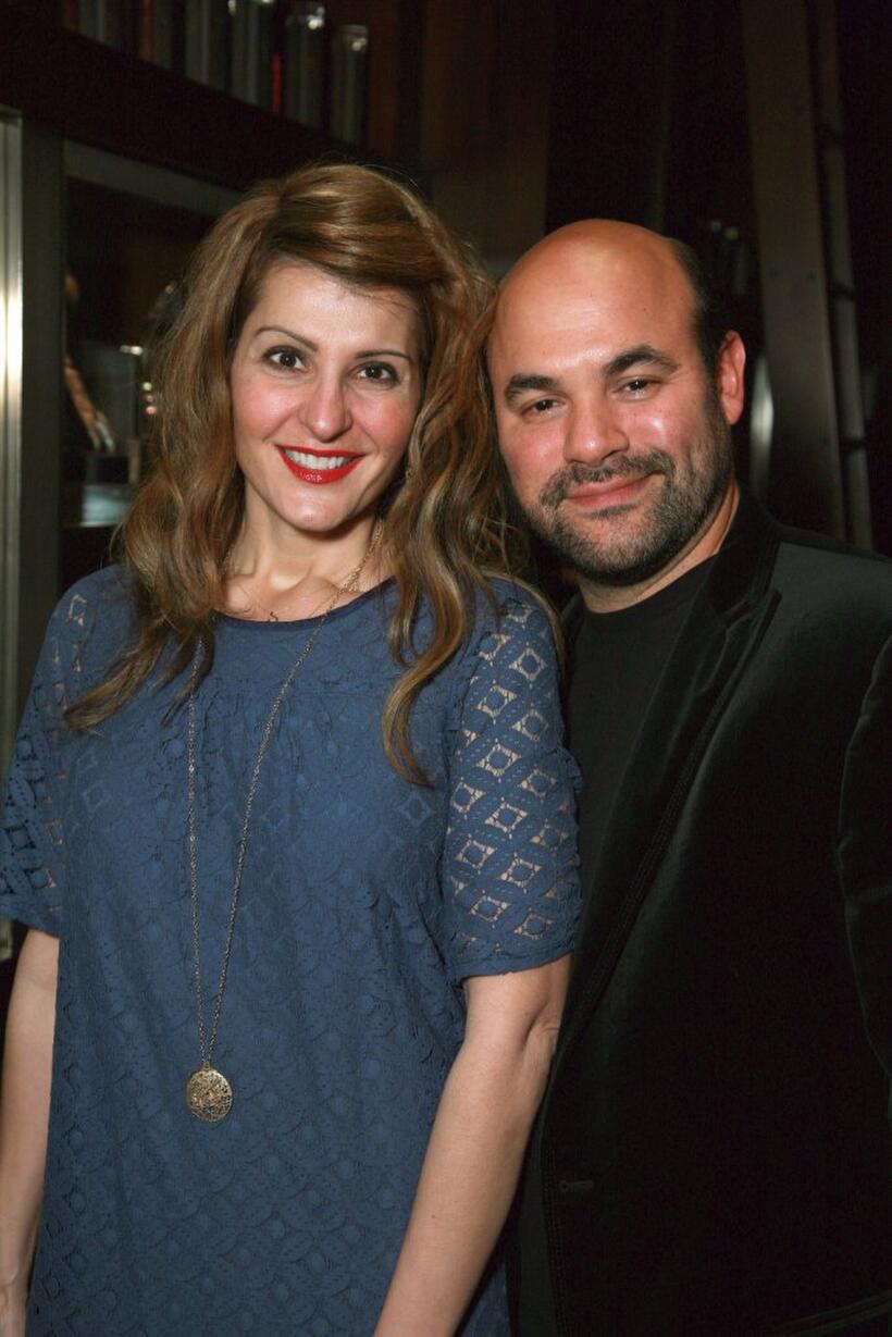 Nia Vardalos and Ian Gomez at the "Perrier-Jouet and Women In Film Honors Female Oscar Nominees" event.