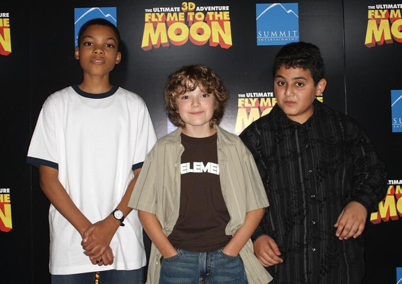 Phillip Daniel Bolden, Trevor Gagnon and David Gore at the premiere of "Fly Me To The Moon."