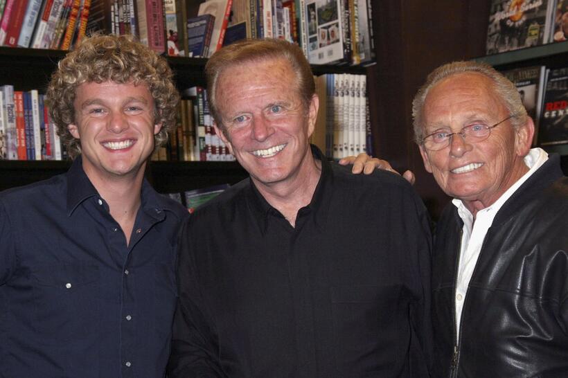 Jake Simpson, Bob Eubanks and Frank Gorshin at the signing of "It's In The Book, Bob."