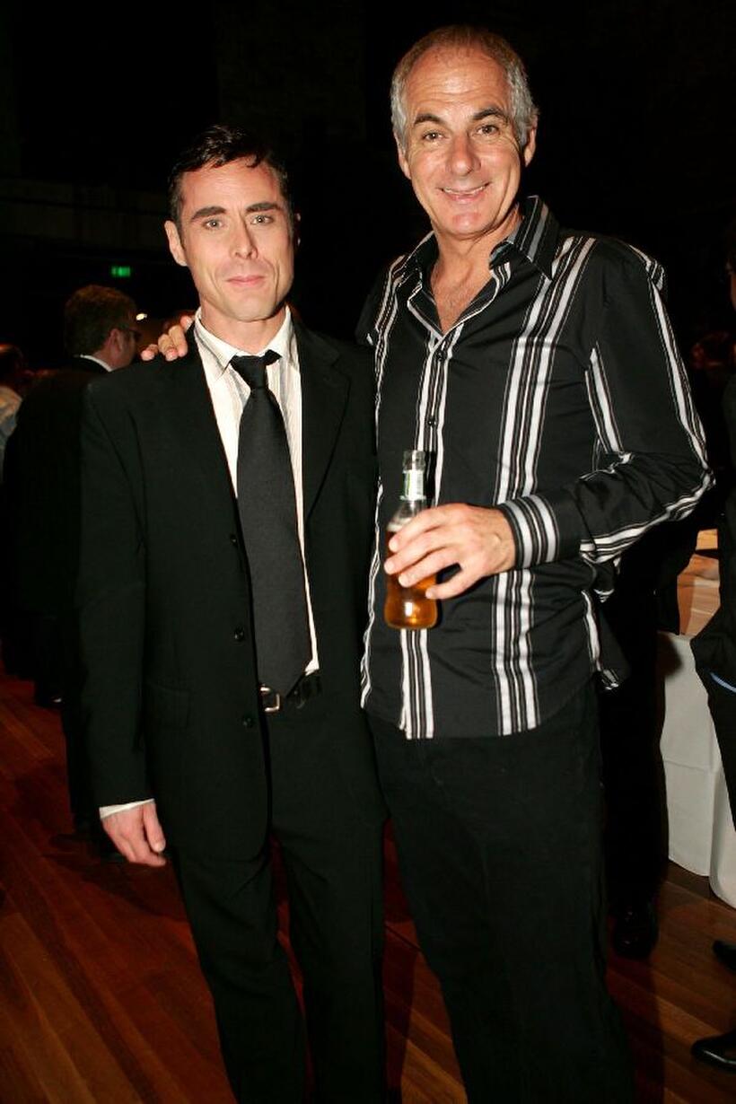 Marcus Graham and Shane Bourne at the after party of the opening night of "12 Angry Men."